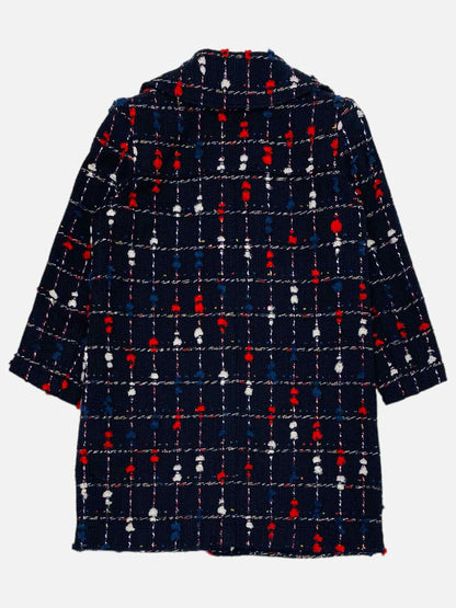 CHANEL Navy Blue w/ Beige & Red Size US 12 Coat