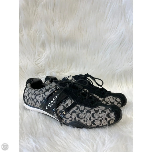 Shoes Designer By Coach In Black & Grey, Size: 9