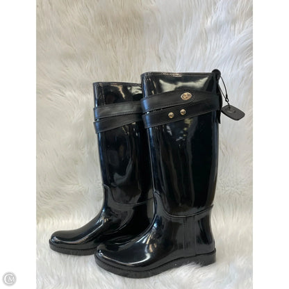 Boots Designer By Coach In Black, Size: 7