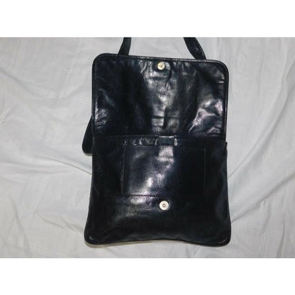 Fendi Shoulder W Satchel Cross Body Or W Multi Color Rainbow Stitches On Navy Leather Messenger Bag