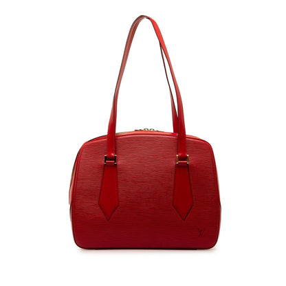 Red Louis Vuitton Epi Voltaire Shoulder Bag