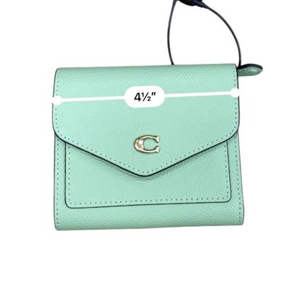 Wallet Designer By Coach In Green, Size:Small