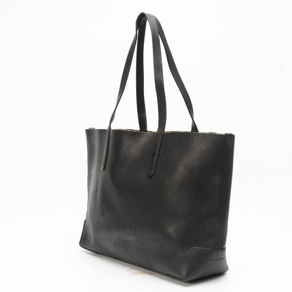 Burberry TB Monogram Embossed Leather Tote