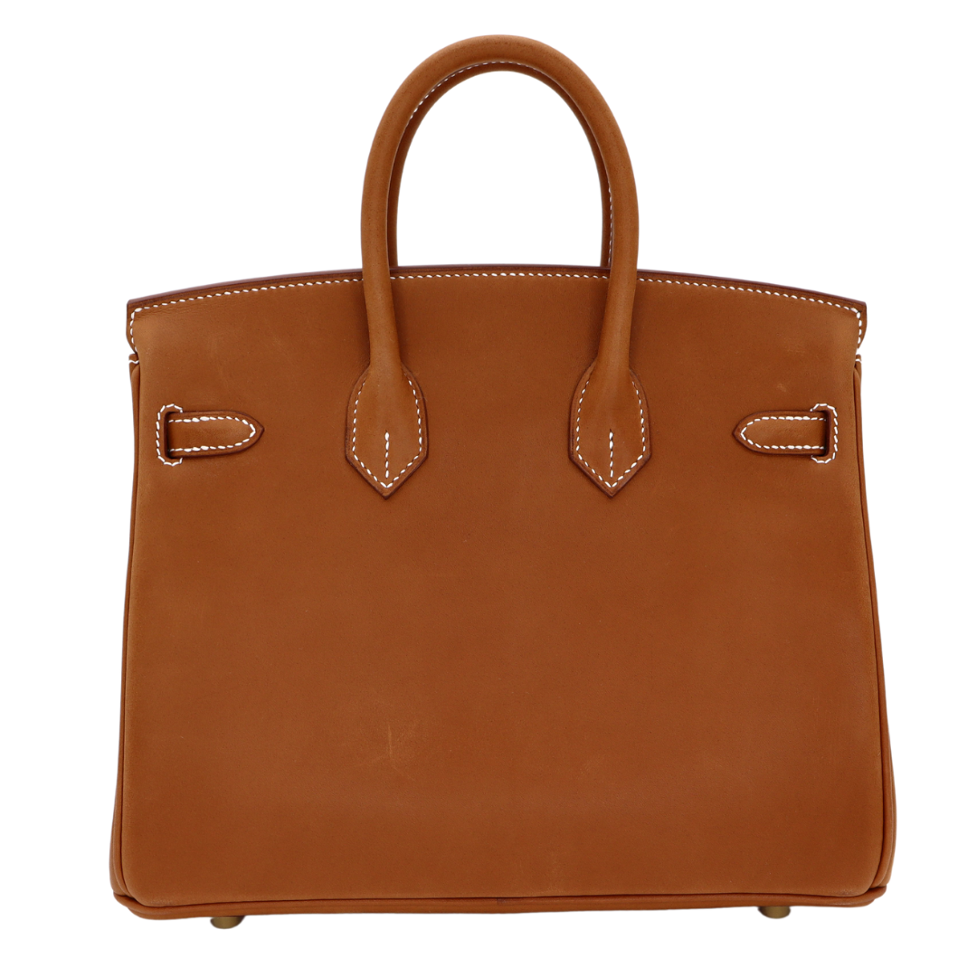 Hermès 25cm Birkin Fauve Barenia Leather Gold Hardware