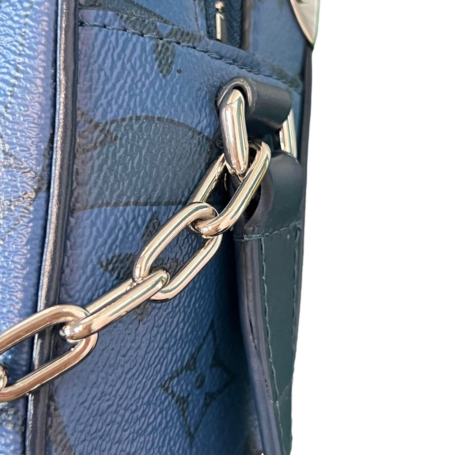 Louis-Vuitton Soft Trunk Mini Cowhide Monogram Denim Blue SHW