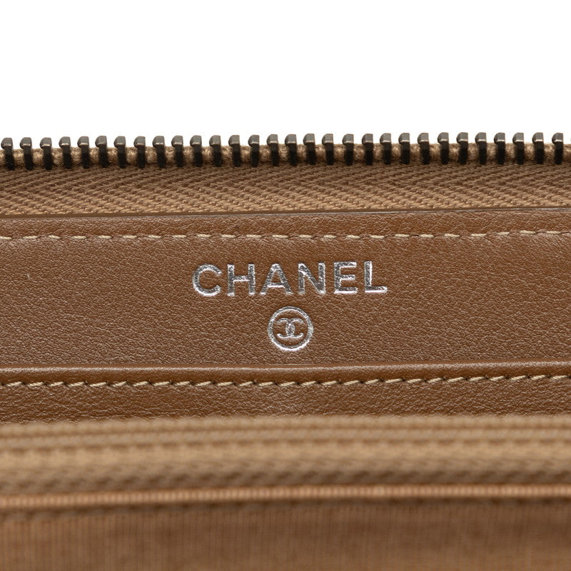 Chanel Matrace 2.55 Bronze Roundfassner Long Wallet Gold Leather Lady Chanel