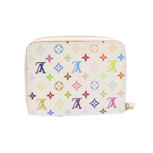 LOUIS VUITTON Monogram Multicolor Zippy Coin Purse White M93741 LV Auth 25121