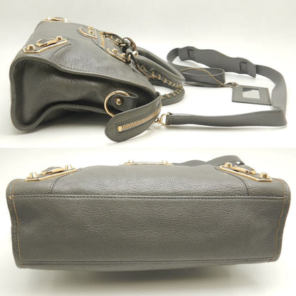 Balenciaga Metallic Edge City Leather Handbag