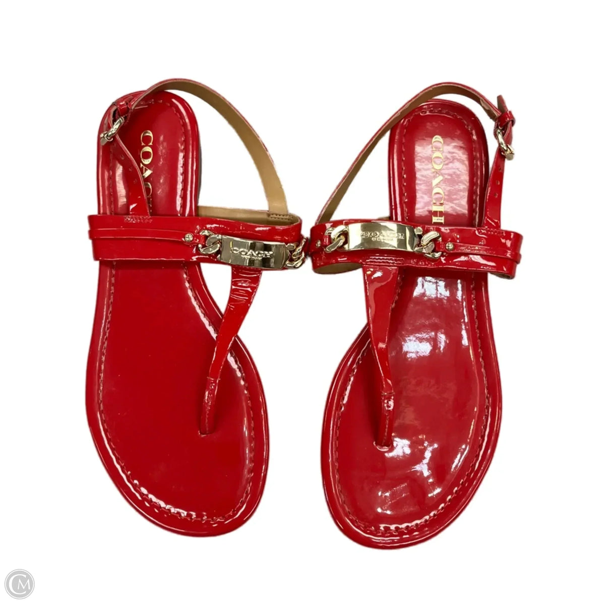 Sandals Designer By Coach In Red, Size: 8