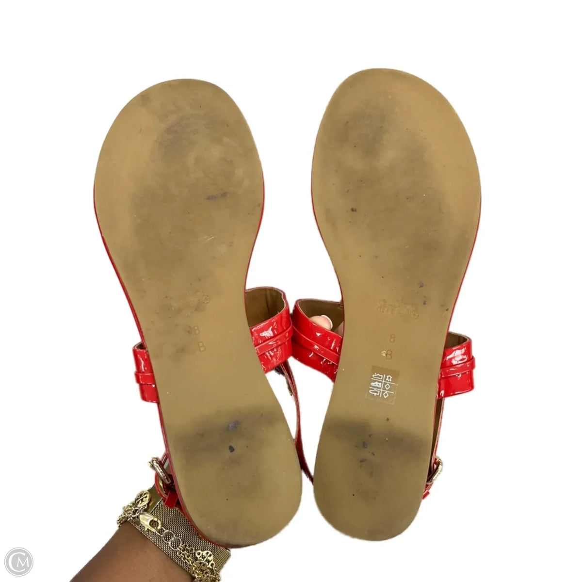 Sandals Designer By Coach In Red, Size: 8