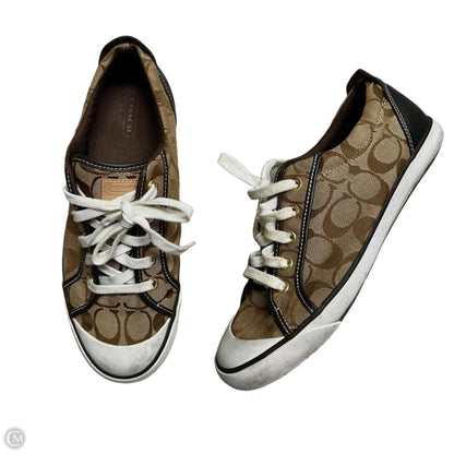 Shoes Designer By Coach In Brown & White, Size: 10