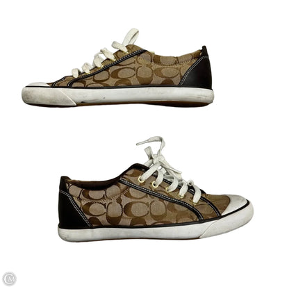 Shoes Designer By Coach In Brown & White, Size: 10