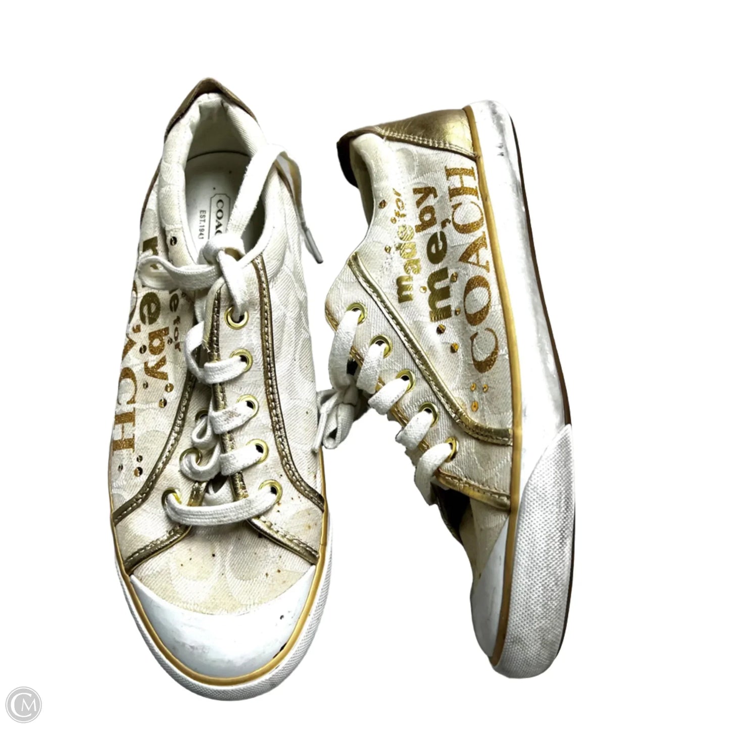 Shoes Designer By Coach In Cream, Size: 10