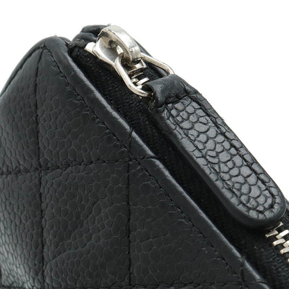 CHANEL Chanel Cocomark Mattress Cracksack Second Bag Multiport Caviar S Leather Black Black Blumin