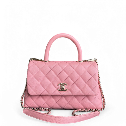 Chanel Coco Handle Small - Caviar Quilted Pink Gold Hardware Series 27