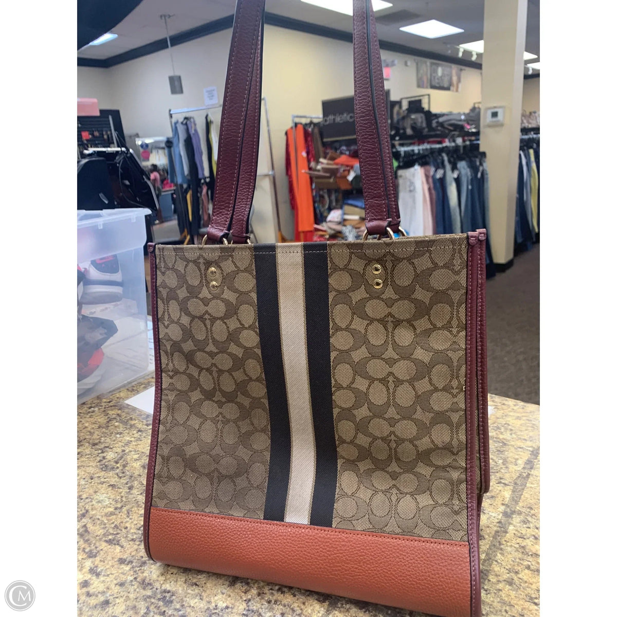 Tote Designer By Coach, Size: Medium