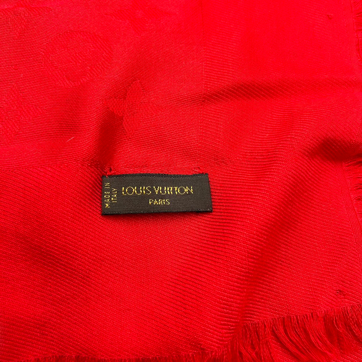 LOUIS VUITTON<br>Monogram Classic Shawl Silk/Wool Scarf