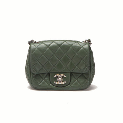 Chanel Matelasse Square Small Classic Flap Leather Shoulder Bag