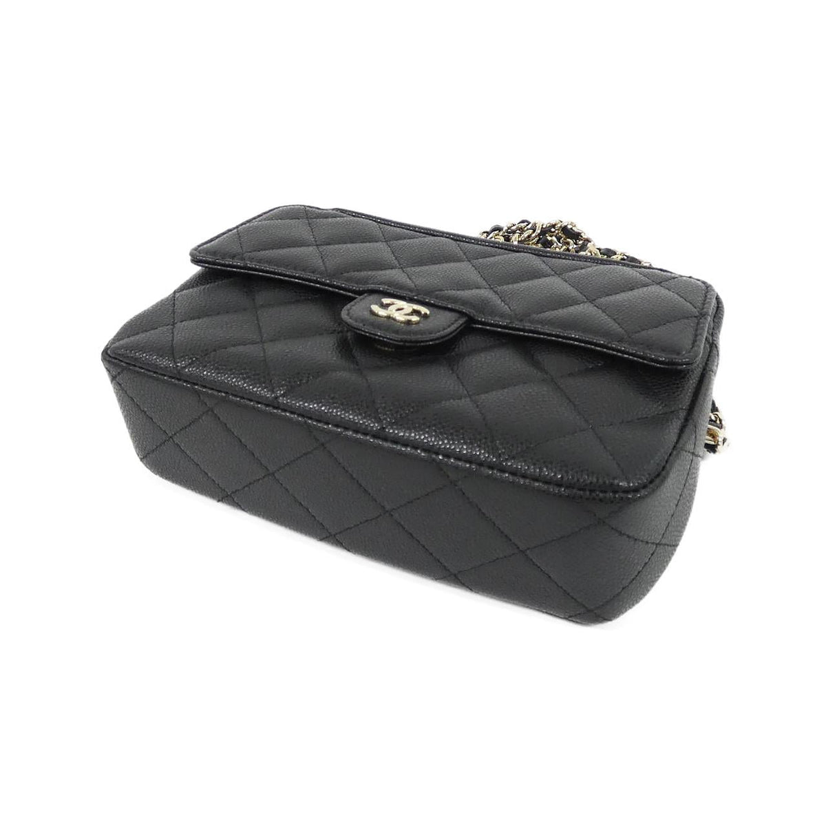 Chanel Timeless Classic Line Caviar Skin Chain Clutch