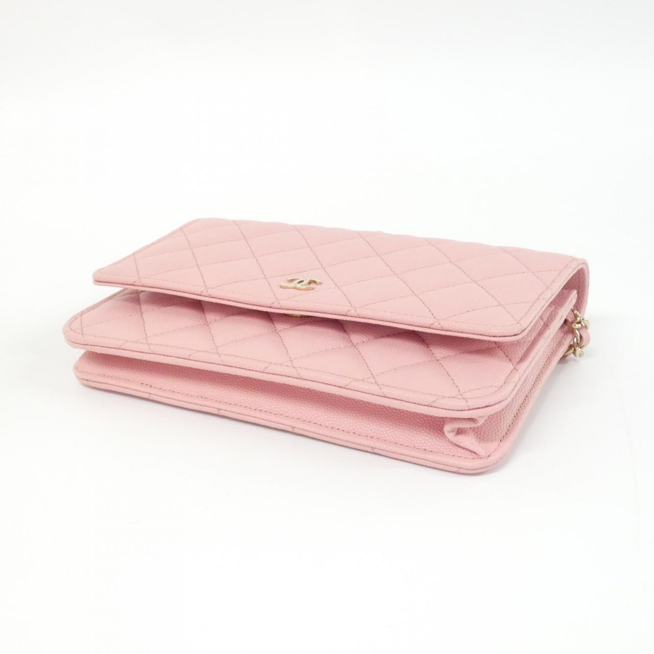 Chanel Timeless Classic Caviar Skin Chain Wallet