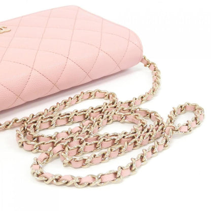 Chanel Timeless Classic Caviar Skin Chain Wallet