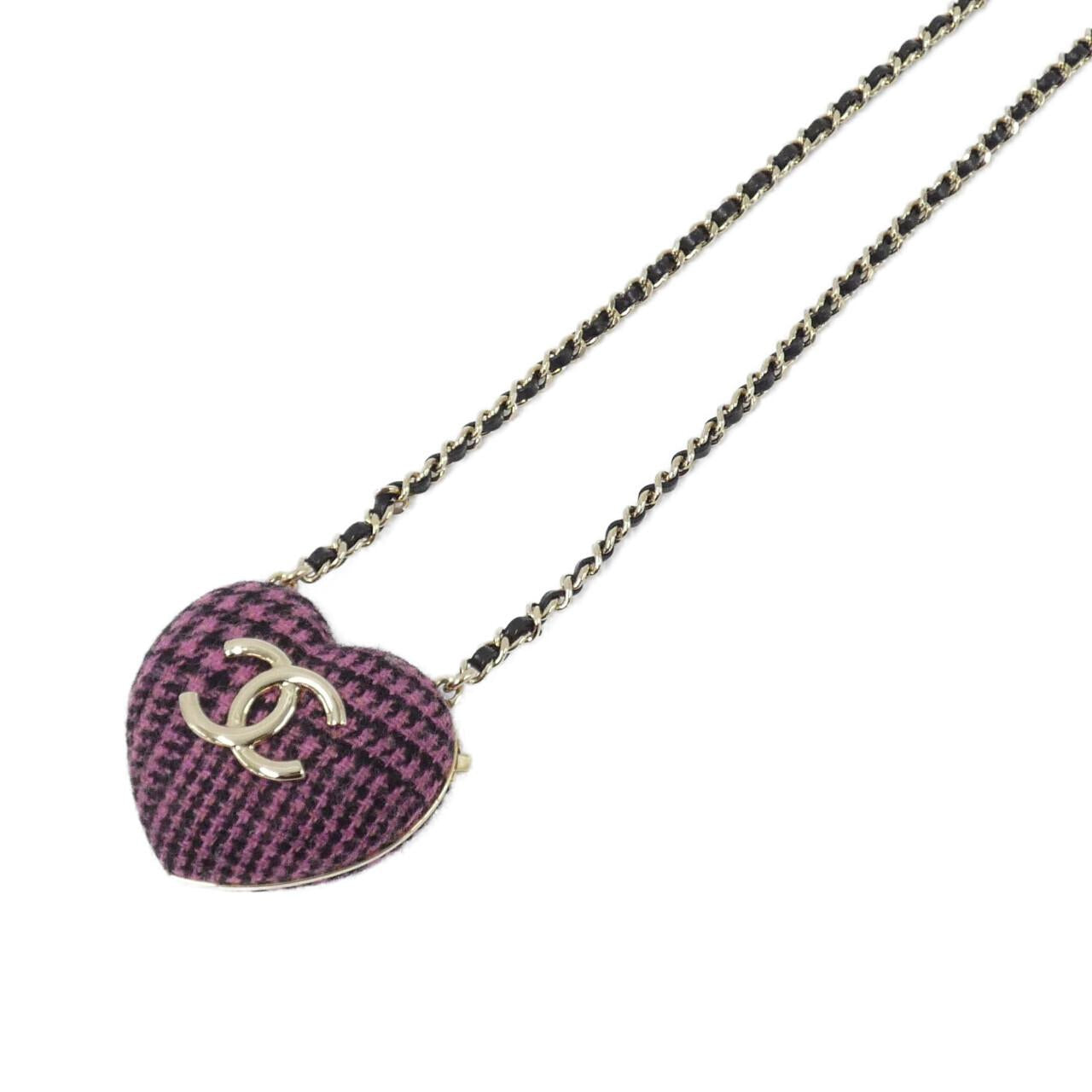 Chanel AB9485 Tweed Lamb Necklace