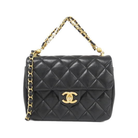 Chanel AS4384 Lambskin Faux Pearl Shoulder Bag