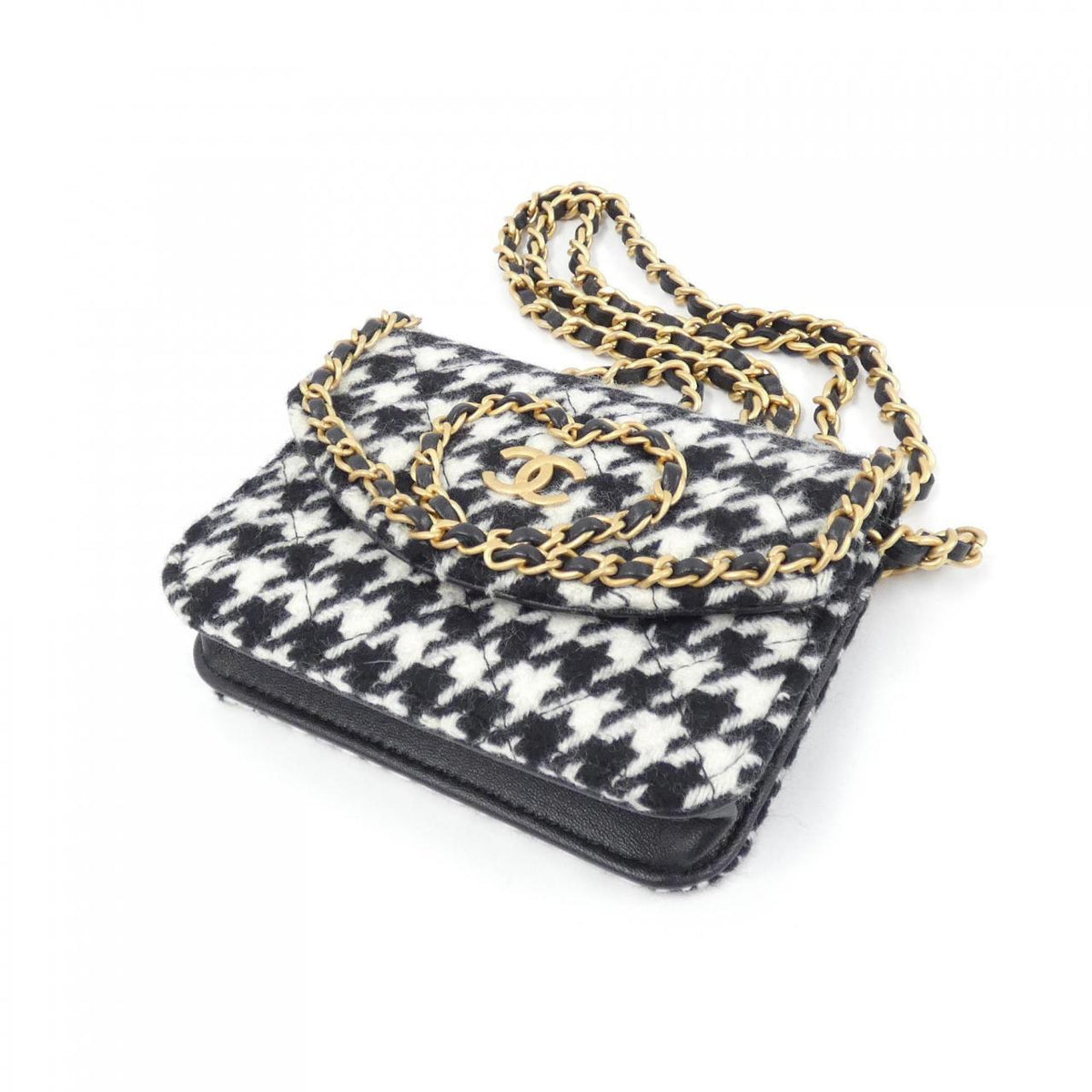 Chanel AP4014 Wool Tweed Chain Clutch