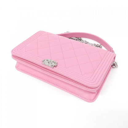Chanel Boy Chanel Caviar Skin Wallet on Chain