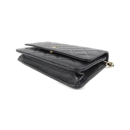 Chanel Timeless Classic Caviar Skin Wallet on Chain