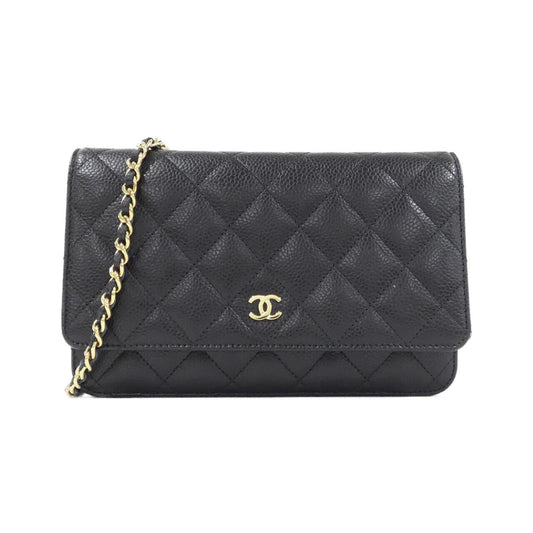 Chanel Timeless Classic Line Caviar Wallet on Chain