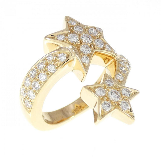 Chanel Twin Comet 750 Yellow Gold Diamond Ring