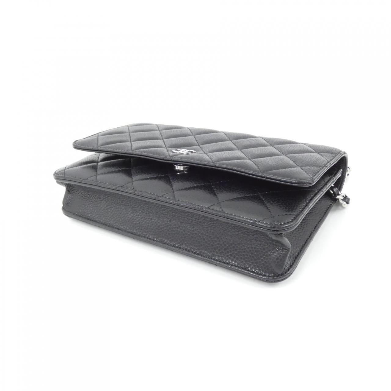 Chanel Timeless Classic Caviar Skin Chain Wallet