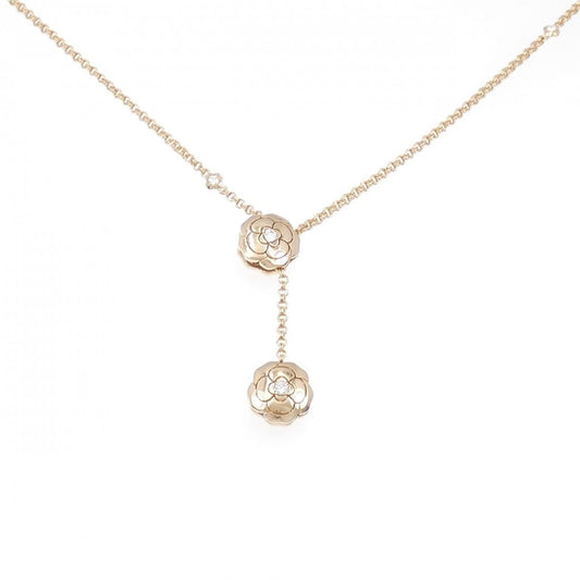 Chanel Camelia 750 Pink Gold Diamond Necklace