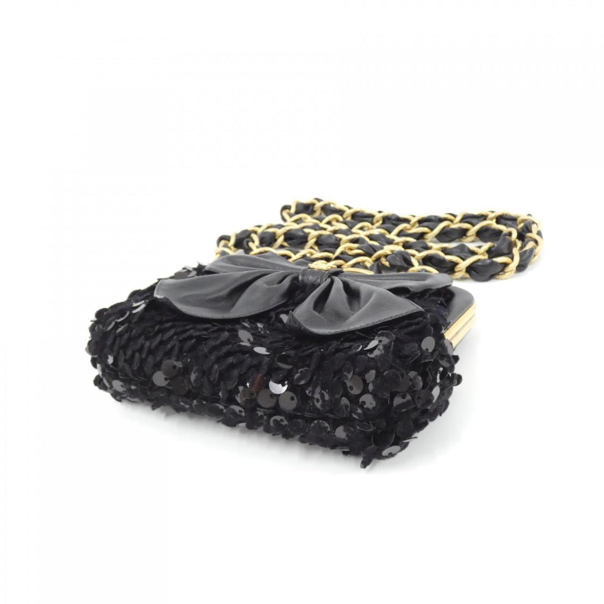 Chanel AP4028 Tweed Spangle Chain Clutch