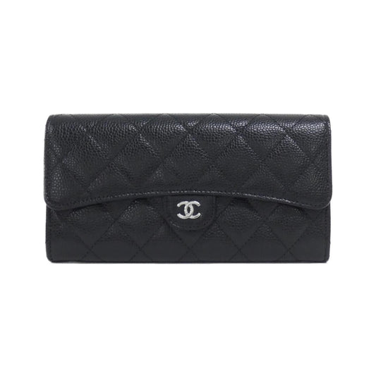Chanel Timeless Classic Caviar Skin Long Wallet