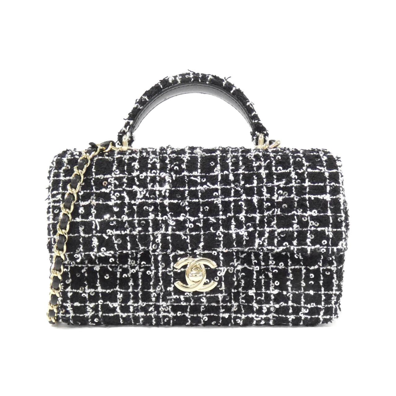 Chanel AS2431 Cotton Tweed Shoulder Bag