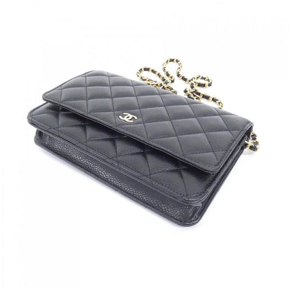 Chanel Timeless Classic Caviar Skin Chain Wallet