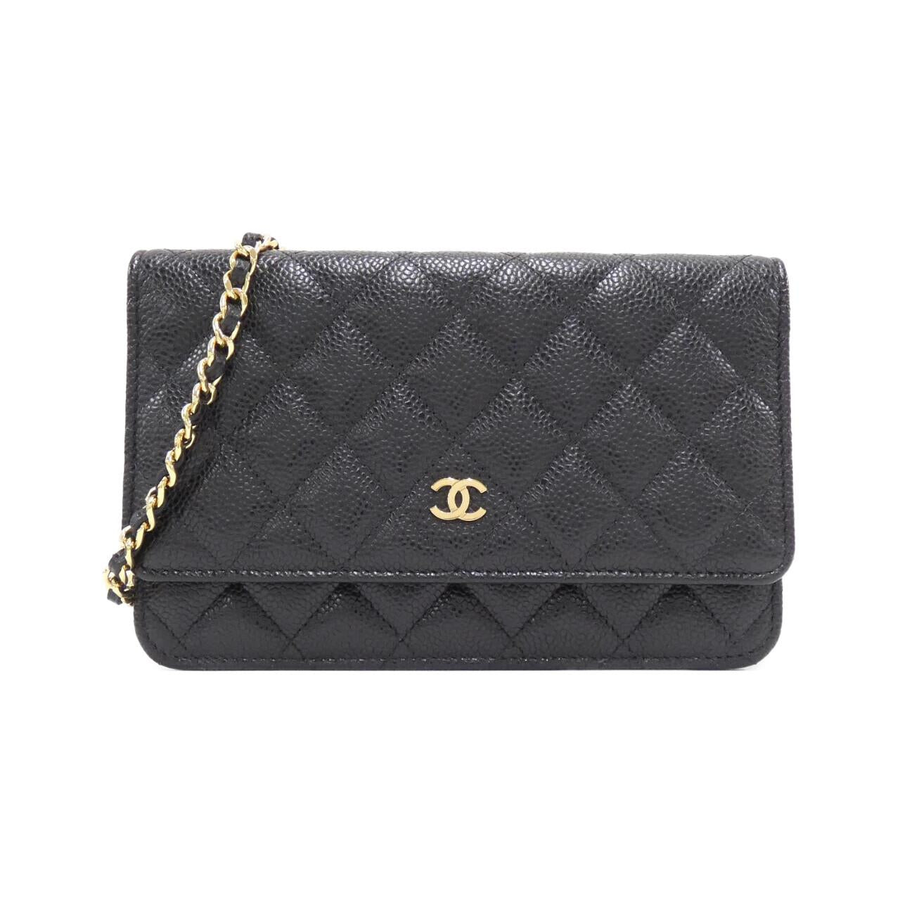 Chanel Timeless Classic Caviar Skin Chain Wallet