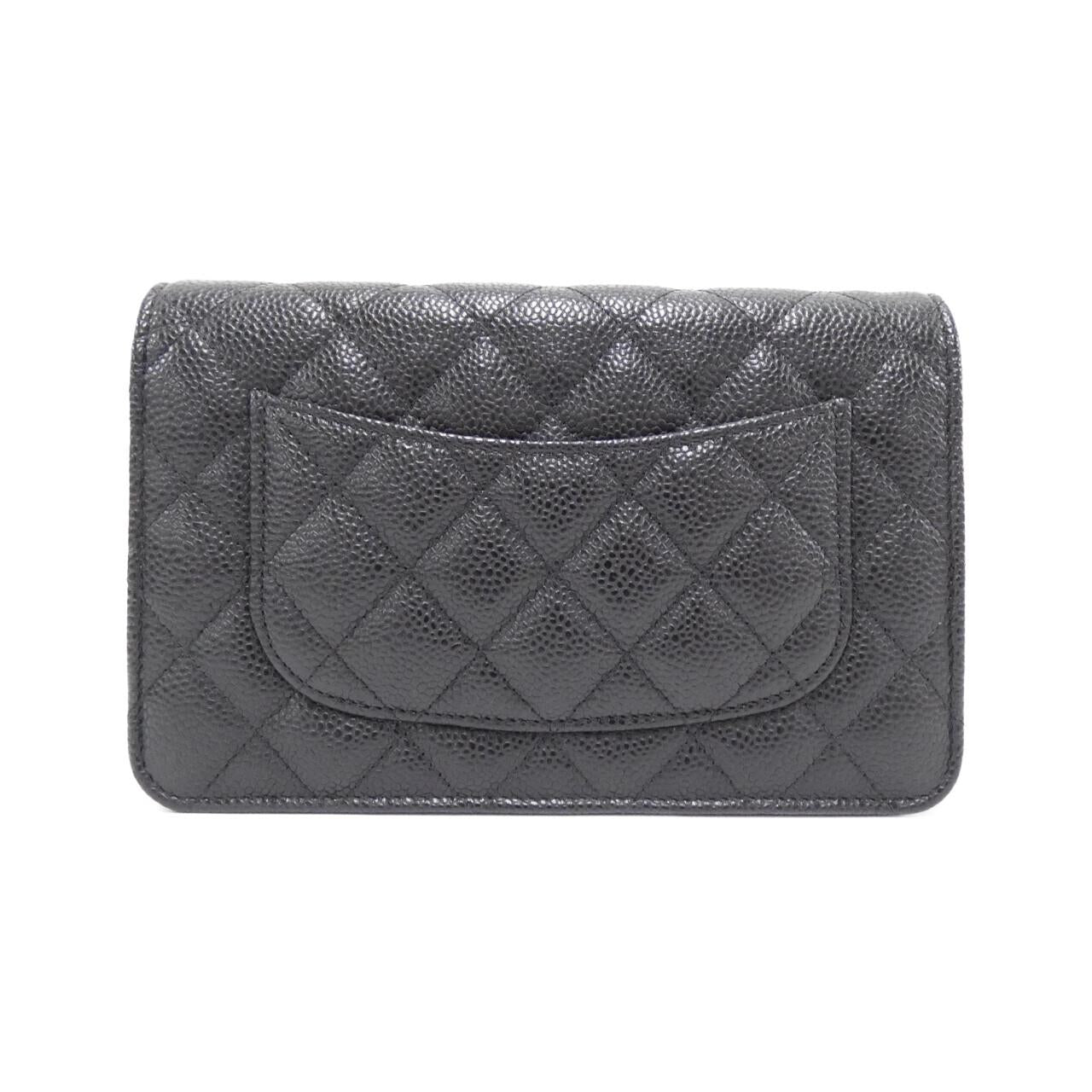 Chanel Timeless Classic Caviar Skin Chain Wallet