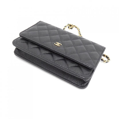 Chanel Timeless Classic Caviar Skin Chain Wallet