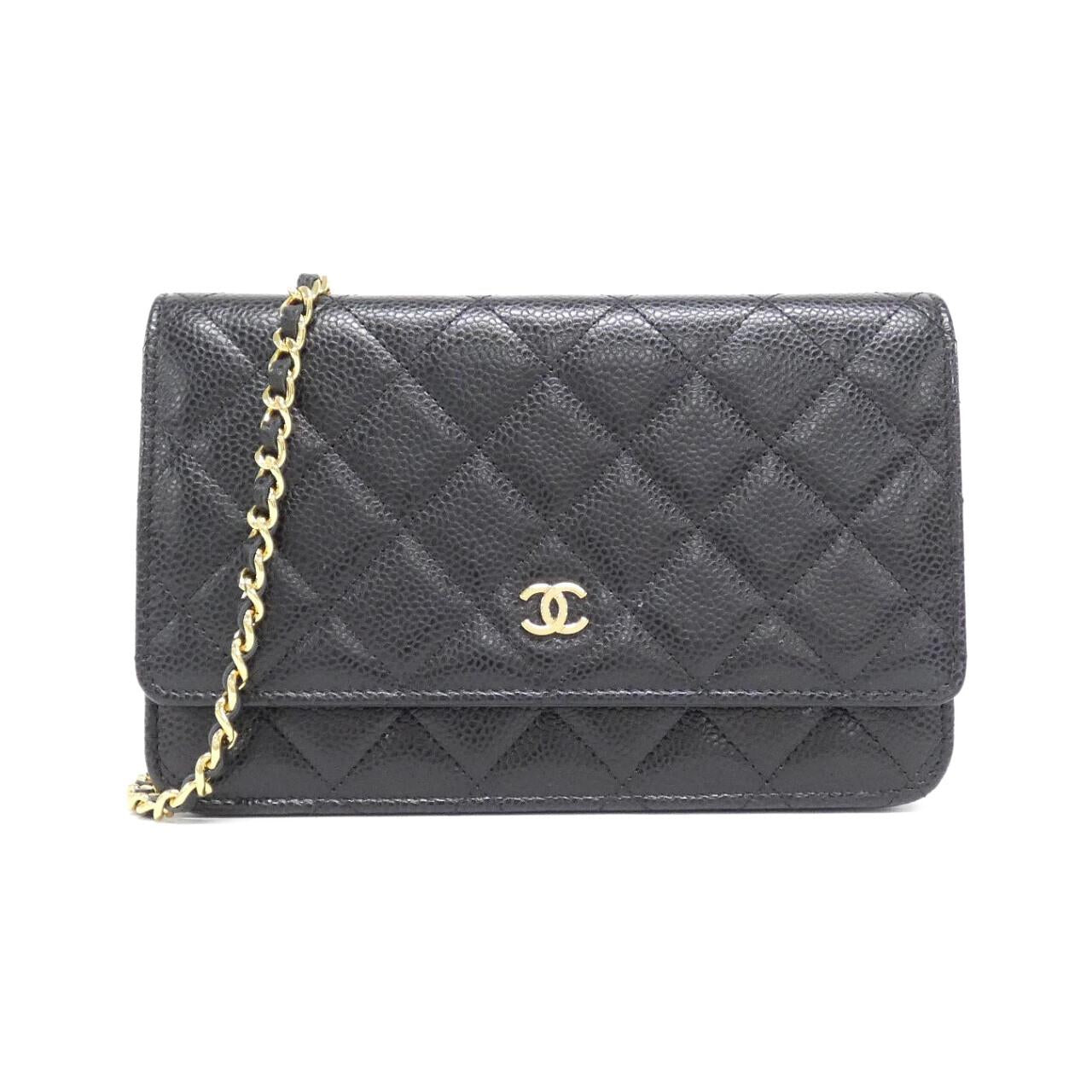 Chanel Timeless Classic Line Caviar Wallet on Chain