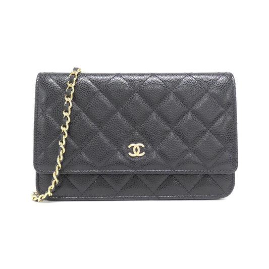 Chanel Timeless Classic Line Caviar Wallet on Chain
