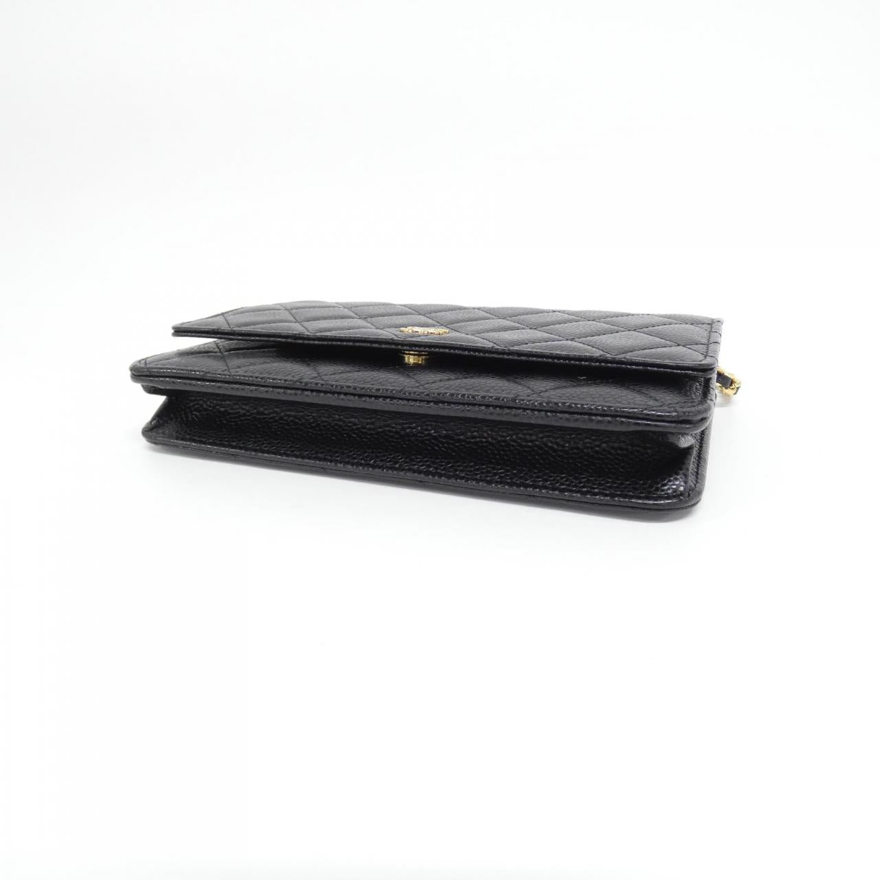 Chanel Timeless Classic Line Caviar Wallet on Chain
