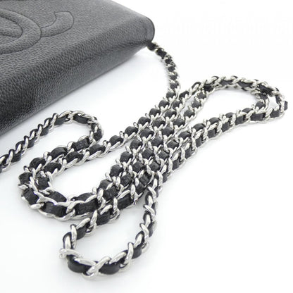 Chanel Timeless CC Line Caviar Skin Chain Wallet