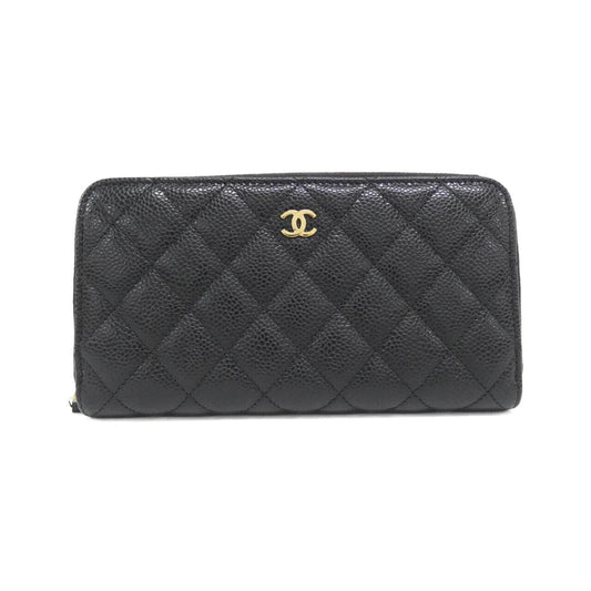 Chanel Timeless Classic Caviar Skin Long Wallet