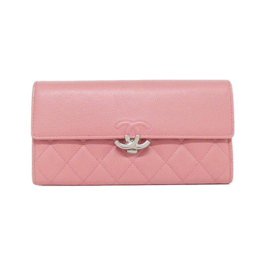Chanel 2つ折り Long Wallet Caviar Skin Long Wallet