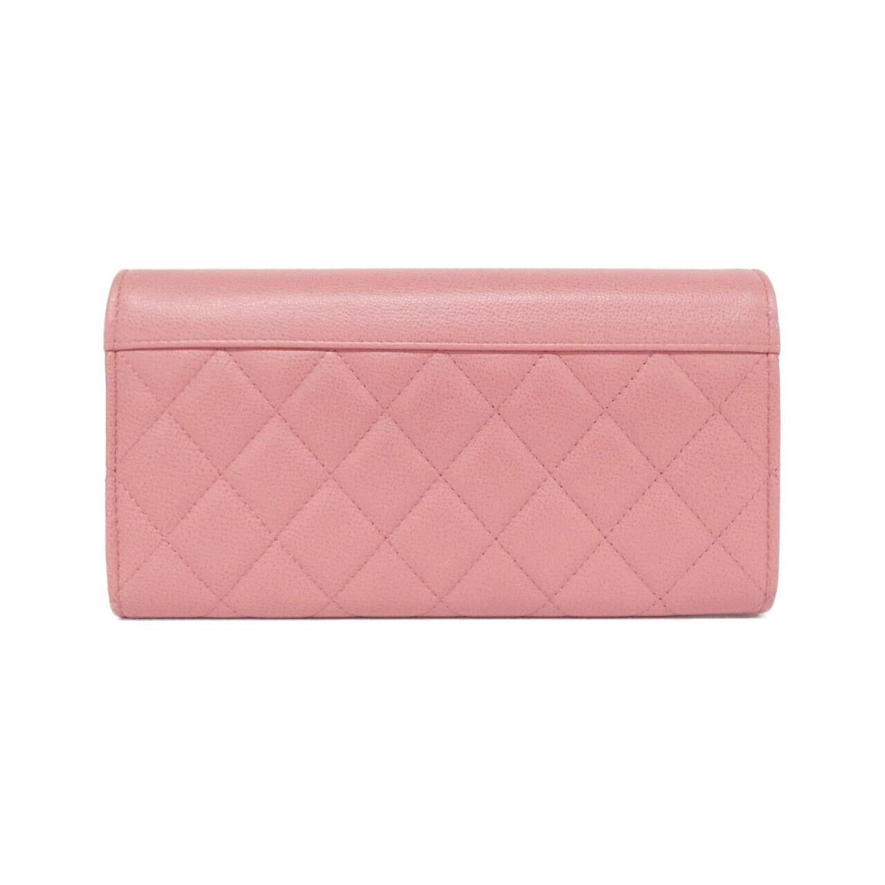 Chanel 2つ折り Long Wallet Caviar Skin Long Wallet