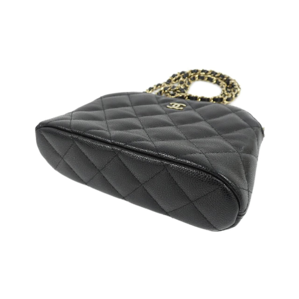 Chanel Timeless Classic Caviar Skin Chain Clutch