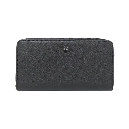 Chanel Coco Button Caviar Skin Long Wallet